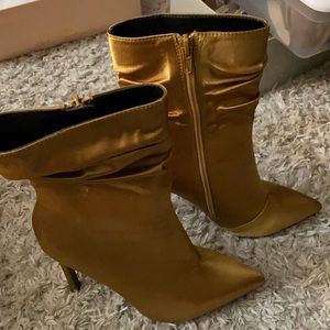 Gold boots
